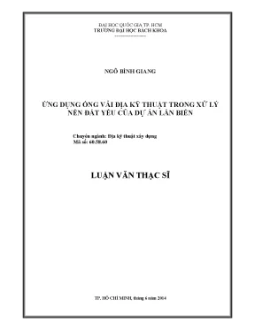 Ứng Dụng Ống Vải Địa Kỹ Thuật Xử Lý Nền Đất Yếu Trong Dự