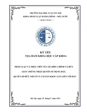 Toạ đàm khoa học: Cấp điều chỉnh và huỷ giấy chứng nhận 
