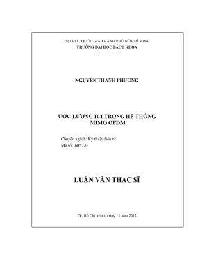 Luận Văn Thạc Sĩ Kỹ Thuật Điện Tử: Ước Lượng ICI Trong