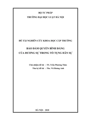 Nghiên cứu khoa học cấp trường về quyền bình đẳng trong