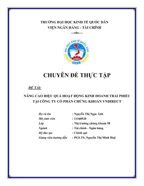 Chuyên đề thực tập: Nâng cao hiệu quả kinh doanh trái