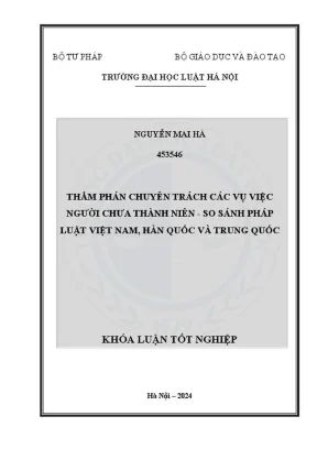 So sánh pháp luật Việt Nam, Hàn Quốc và Trung Quốc về