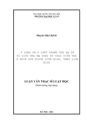 Luận Văn Thạc Sĩ Luật Học: Áp Dụng Pháp Luật Trả Hồ Sơ