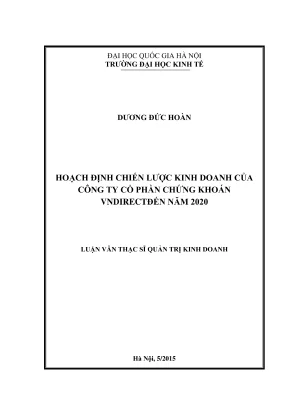 Luận Văn Thạc Sĩ: Hoạch Định Chiến Lược Kinh Doanh Của