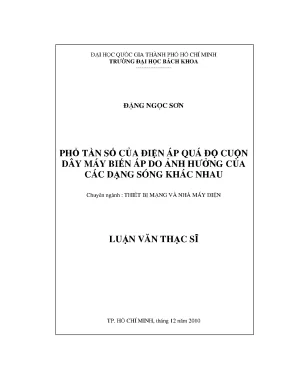 Luận Văn Thạc Sĩ: Ảnh Hưởng Của Dạng Sóng Đến Phổ Tần Số
