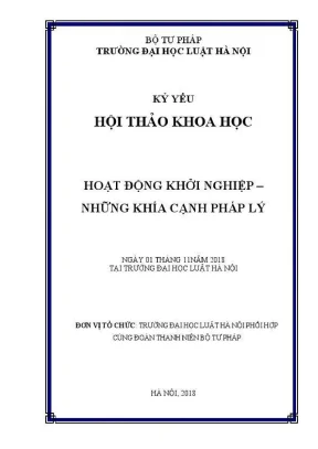 Kỷ yếu hội thảo khoa học: Khía cạnh pháp lý trong hoạt 