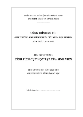 Nghiên cứu khoa học về tính tích cực học tập của sinh viên