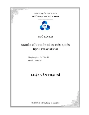 Nghiên cứu và thiết kế bộ điều khiển động cơ AC Servo 
