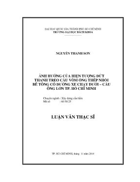 Ảnh hưởng của hiện tượng đứt thanh treo đến cầu vòm ống 