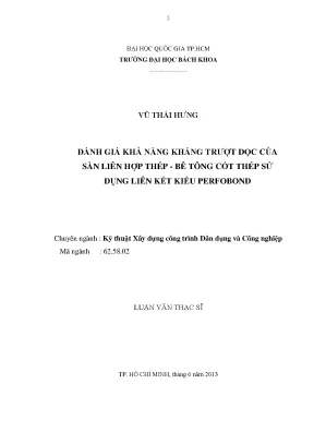 Đánh Giá Khả Năng Kháng Trượt Dọc Sàn Liên Hợp Thép Bê