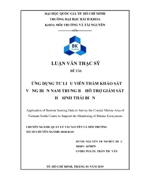Luận Văn Thạc Sĩ: Ứng Dụng Viễn Thám Quản Lý Tài Nguyên