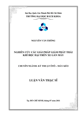 Nghiên cứu giải pháp giảm phát thải khí độc hại trên xe 