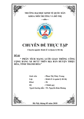 Phân Tích Mạng Lưới Giao Thông Công Cộng Bằng Xe Bus Tại