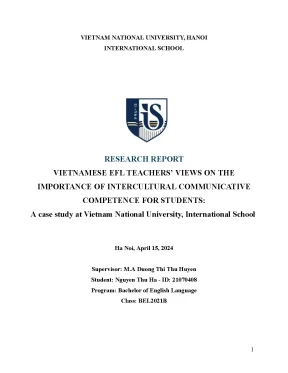 Quan điểm của giáo viên tiếng Anh Việt Nam về tầm quan 