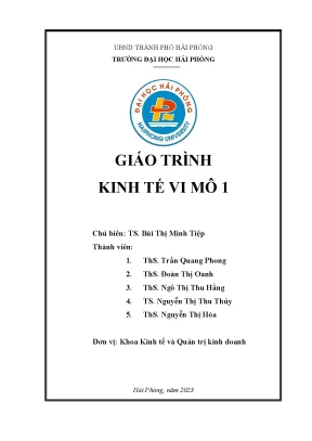 Giáo Trình Kinh Tế Vi Mô 1 - Học Từ Cơ Bản Đến Nâng Cao