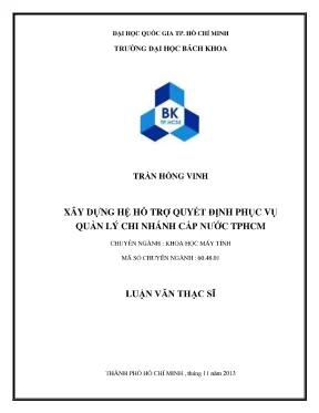 Luận Văn Thạc Sĩ Khoa Học Máy Tính: Xây Dựng Hệ Hỗ Trợ