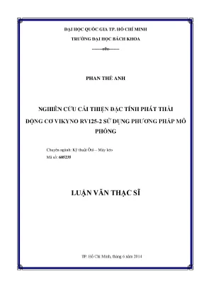 Nghiên cứu cải thiện đặc tính phát thải động cơ Vikyno 
