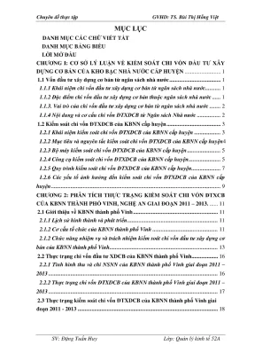 Hướng dẫn kiểm soát chi vốn đầu tư xây dựng cơ bản tại