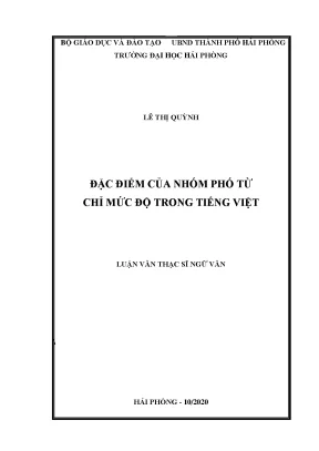 Đặc điểm nhóm phó từ chỉ mức độ trong tiếng Việt - Luận 
