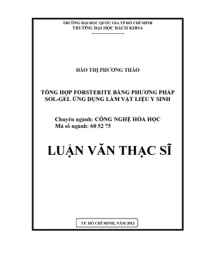 Tổng hợp forsterite bằng phương pháp sol-gel ứng dụng