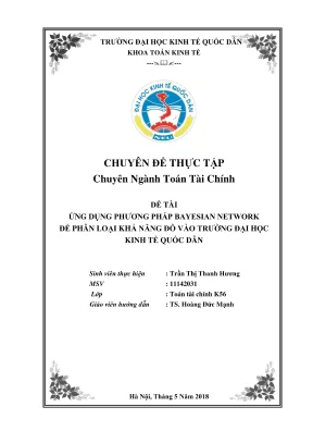 Ứng dụng Bayesian Network phân loại khả năng đỗ Đại học 