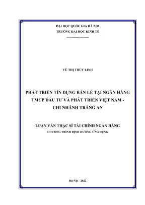 Phát Triển Tín Dụng Bán Lẻ Tại BIDV Chi Nhánh Tràng An: