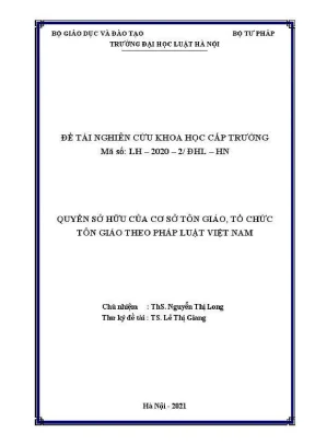 Quyền sở hữu của cơ sở tôn giáo theo pháp luật Việt Nam