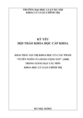 Khai thác giá trị khoa học của Tuyên ngôn Đảng Cộng sản 