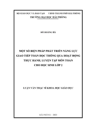 Phát Triển Năng Lực Giao Tiếp Toán Học Cho Học Sinh Lớp