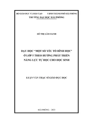 Phương pháp dạy học hình học lớp 5 phát triển năng lực