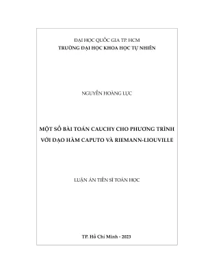 Luận Án Tiến Sĩ Toán Học: Bài Toán Cauchy Cho Phương 