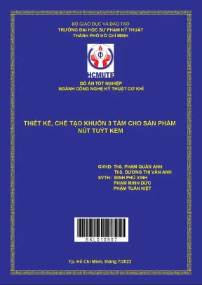 Hướng dẫn thiết kế và chế tạo khuôn 3 tấm cho nút tuýt kem