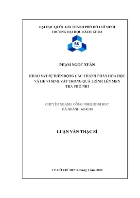 Khảo sát biến động hóa học và vi sinh vật trong lên men