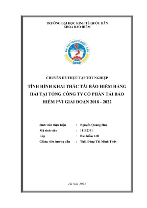 Phân tích tình hình khai thác tái bảo hiểm hàng hải tại 