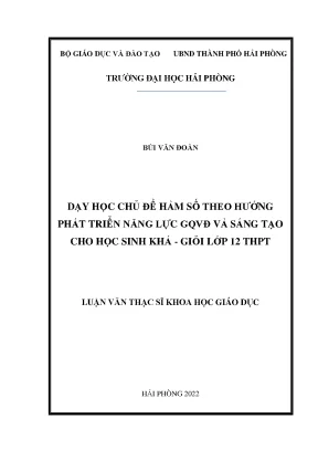 Phương pháp dạy học hàm số lớp 12 theo hướng phát triển