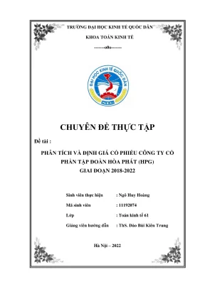 Phân Tích và Định Giá Cổ Phiếu Hòa Phát (HPG) Giai Đoạn