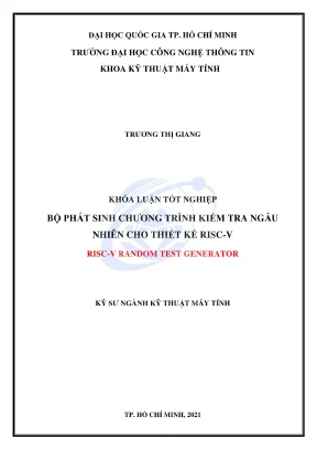 Khóa Luận Tốt Nghiệp: Phát Triển Bộ Phát Sinh Kiểm Tra