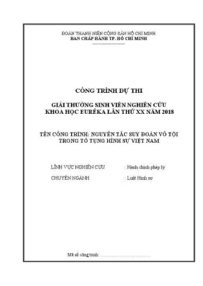 Nguyên tắc suy đoán vô tội trong tố tụng hình sự Việt
