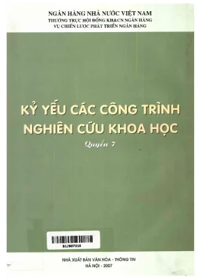 Kỷ yếu nghiên cứu khoa học quyển 7 - Ngân hàng Nhà nước