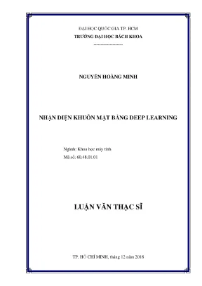 Luận Văn Thạc Sĩ: Nhận Diện Khuôn Mặt Bằng Deep Learning
