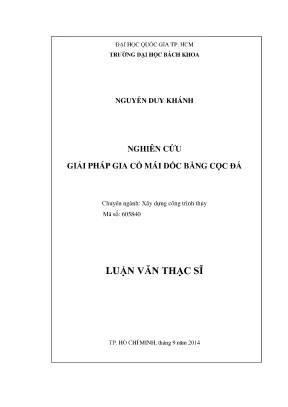 Giải Pháp Gia Cố Mái Dốc Bằng Cọc Đá - Nghiên Cứu Luận