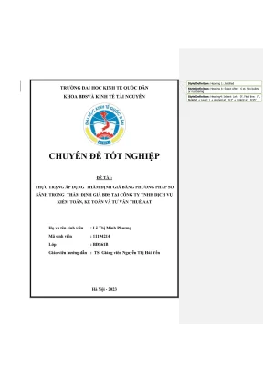 Thực trạng thẩm định giá bất động sản bằng phương pháp 