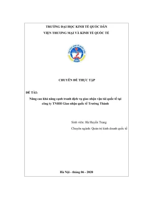 Chuyên đề thực tập: Nâng cao cạnh tranh dịch vụ giao 
