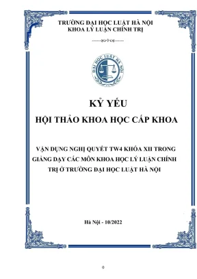 Vận Dụng Nghị Quyết Trung Ương 4 Khóa XII Trong Giảng 