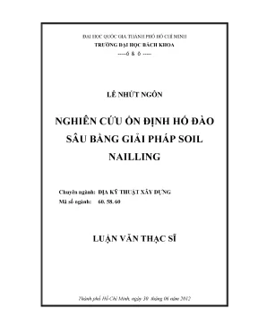 Nghiên cứu ổn định hố đào sâu bằng giải pháp Soil