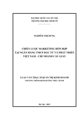 Chiến lược Marketing Hỗn hợp tại Ngân hàng BIDV Chi