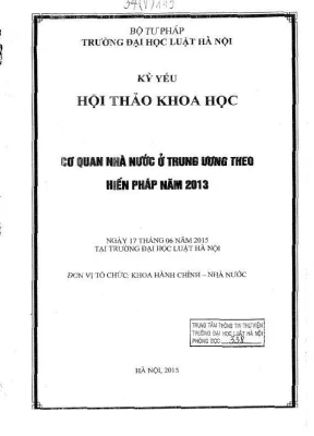 Kỷ yếu hội thảo khoa học cơ quan nhà nước trung ương 