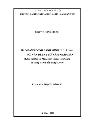 Luận Văn Thạc Sĩ Báo Chí: Báo Đảng Đồng Bằng Sông Cửu 