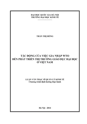 Tác động của WTO đến phát triển thị trường giáo dục đại