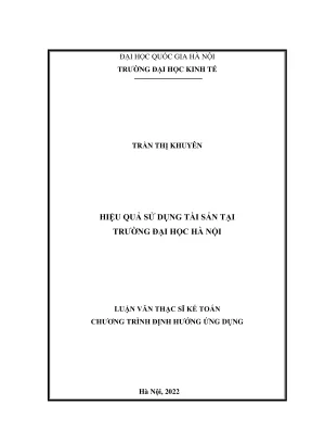 Nâng cao hiệu quả sử dụng tài sản trong kế toán tại Đại 